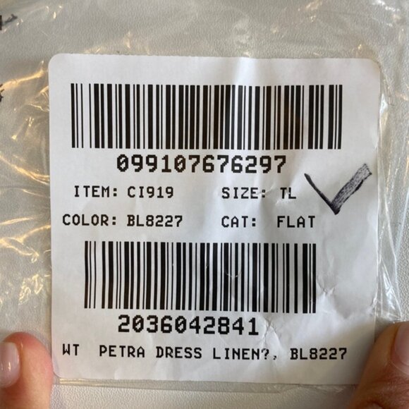 J. Crew Women's Cabana dress in linen Blue Tall Large - Picture 6 of 6